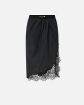 Calf-length skirt with lace insert - | Pinko