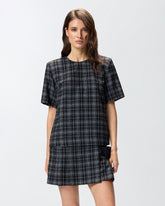 Check mini dress - | Pinko