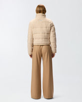 Bouclé down jacket with pockets - | Pinko