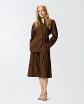 Cotton jacket with belt - | Pinko