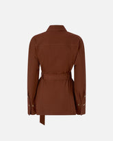 Cotton jacket with belt - | Pinko