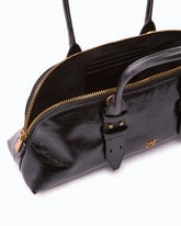 Escape Bag Horizontal large handbag in new shiny leather - Black | Pinko
