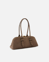 Große Schultertasche Escape Bag Horizontal aus Veloursleder - | Pinko