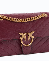 Kleine Handtasche Mini Love Bag One Light aus Chevron-Leder - | Pinko