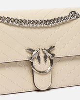 Mini Love Bag One Light small handbag in chevron leather - | Pinko