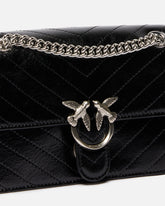 Mini Love Bag One Light small handbag in chevron leather - | Pinko