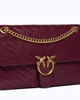 Medium Love One Light crossbody bag in glossy leather - Pink | Pinko