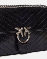 Love Bag One medium handbag in chevron leather - | Pinko