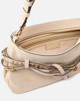 Belt Bag medium shoulder bag in suede - Beige | Pinko
