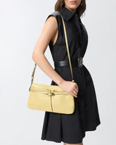 Belt Bag medium shoulder bag in leather - Beige | Pinko