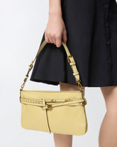 Belt Bag medium shoulder bag in leather - Beige | Pinko