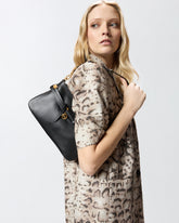 Kleine Schultertasche Belt Bag Mini aus Leder - Schwarz | Pinko