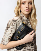 Kleine Schultertasche Belt Bag Mini aus Leder - Schwarz | Pinko