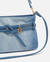 Belt Bag Mini small shoulder bag in denim - | Pinko