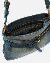 Belt Bag Mini small shoulder bag in denim - Blue | Pinko