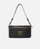 Mittlere Umhängetasche Love Bag Click Soft Horizontal Handle aus Leder - | Pinko