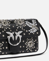 Love Bag Slouchy medium shoulder bag in leather-effect microfibre - Black | Pinko