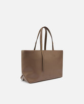 Medium leather shopper bag with metal details - | Pinko