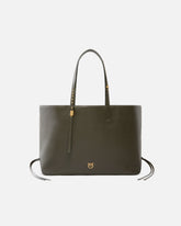 Mittlerer Shopper aus Leder mit Metalldetails - | Pinko