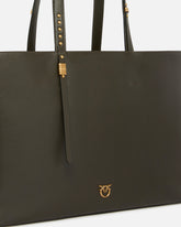 Mittlerer Shopper aus Leder mit Metalldetails - | Pinko