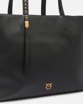 Mittlerer Shopper aus Leder mit Metalldetails - | Pinko