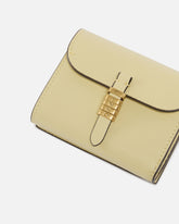 Leather wallet with PINKO lettering - Beige | Pinko