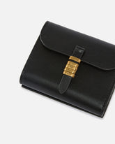 Leather wallet with PINKO lettering - Black | Pinko