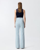 Flared trousers with pressed pleat detail - | Pinko