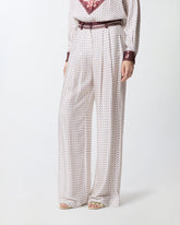 Trousers with tie motif - | Pinko