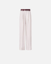 Trousers with tie motif - | Pinko