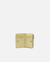 Mini-Geldbörse aus Leder mit Love Birds - Beige | Pinko