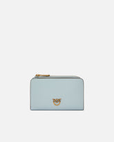 Mini wallet in leather with Love Birds - Light Blue | Pinko
