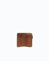 Mini wallet in leather with Love Birds - Brown | Pinko