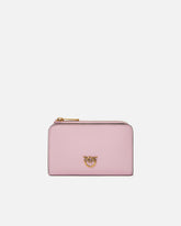 Mini wallet in leather with Love Birds - Light Pink | Pinko