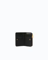 Mini wallet in leather with Love Birds - Black | Pinko