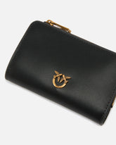 Mini wallet in leather with Love Birds - | Pinko