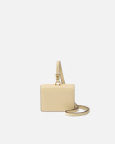Compact leather wallet with wristlet - Beige | Pinko