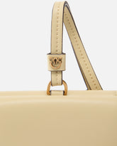Compact leather wallet with wristlet - Beige | Pinko