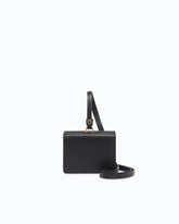 Compact leather wallet with wristlet - Black | Pinko