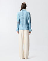 Fließende Bluse mit abgesetztem Schmuckprint - | Pinko
