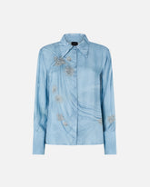 Fließende Bluse mit abgesetztem Schmuckprint - | Pinko