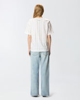 T-Shirt mit Schmuckstreifen - | Pinko