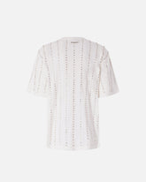 T-shirt with jewel stripes - | Pinko