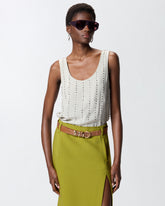 Tanktop mit Schmuckstreifen - | Pinko