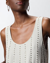 Vest top with jewel stripes - | Pinko