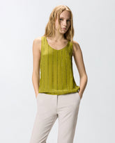 Vest top with jewel stripes - | Pinko