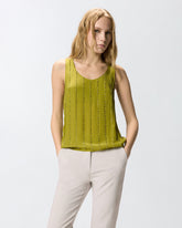 Vest top with jewel stripes - | Pinko
