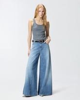 Flared jeans with super wide leg - | Pinko