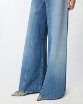Flared jeans with super wide leg - | Pinko