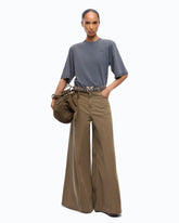 Ausgestellte Jeans in Gabardine mit Super Wide Leg - Trasparente | Pinko